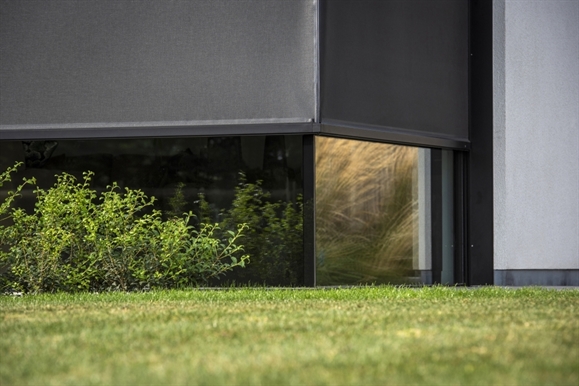 Black Exterior Cladding Freestanding Wall In The Garden