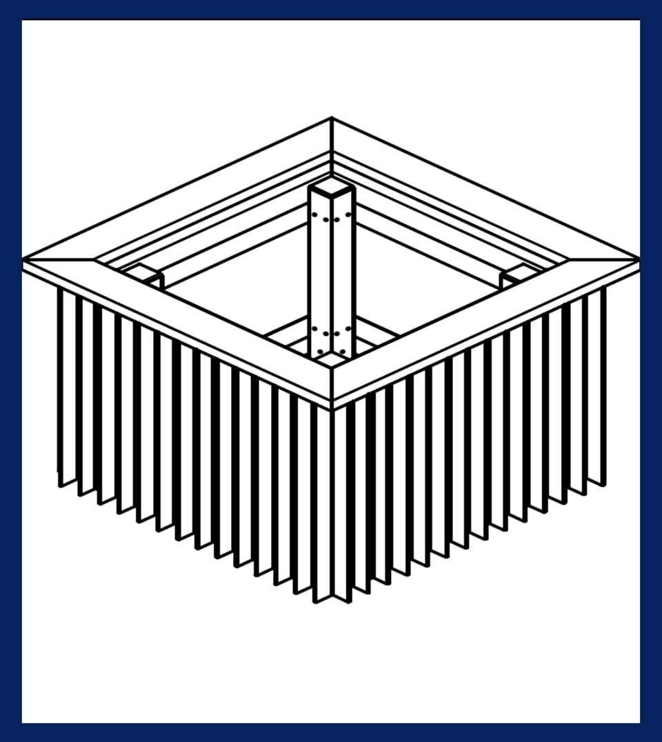 black and white rendering of an outdoor seating unit black and white rendering of an outdoor seating unit