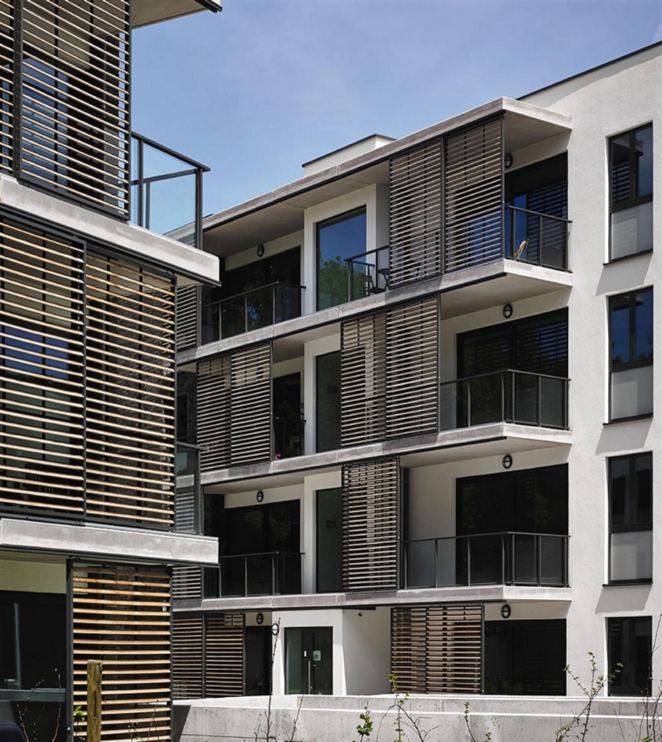 Aluminum sliding privacy shutters.