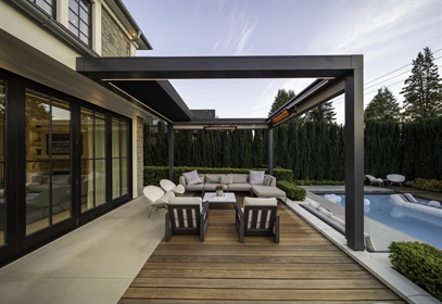 Pratic Brera P pergola with retractable compacting blades