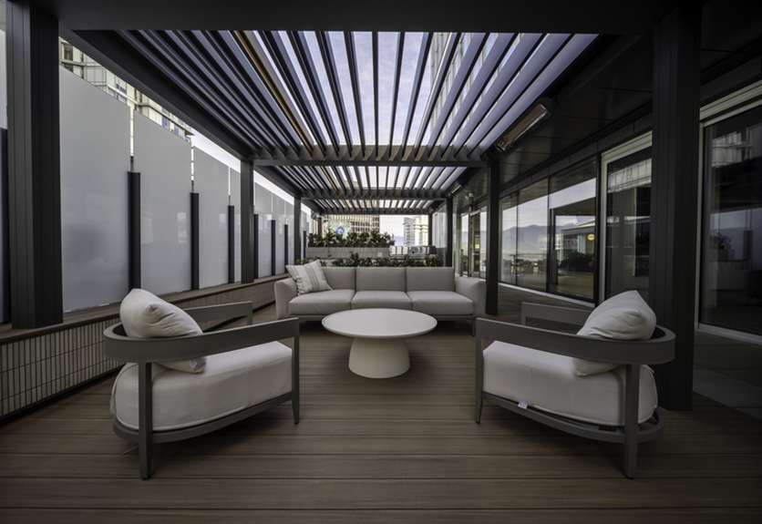 Camargue pergola terrace at The Stack