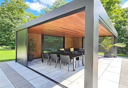 Cubrics Origin pergola with a timeless architectural design