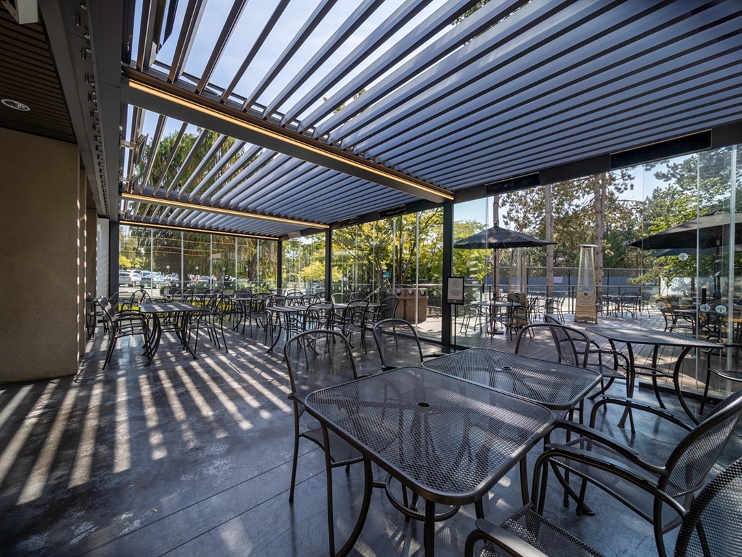 Wall Mounted Grey Aluminum Louvred Pergolas Wall Mounted Grey Aluminum Louvred Pergolas